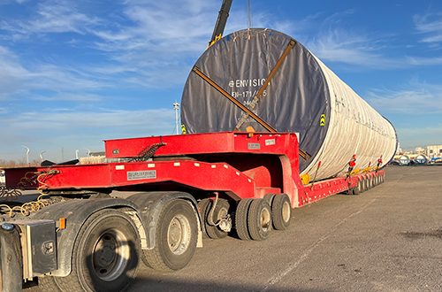 picture 19 wind tower transport lowbed trailer with dolly